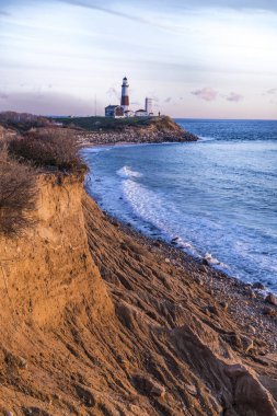 Montauk nokta ışık, deniz feneri, Long Island, New York, Suffolk 