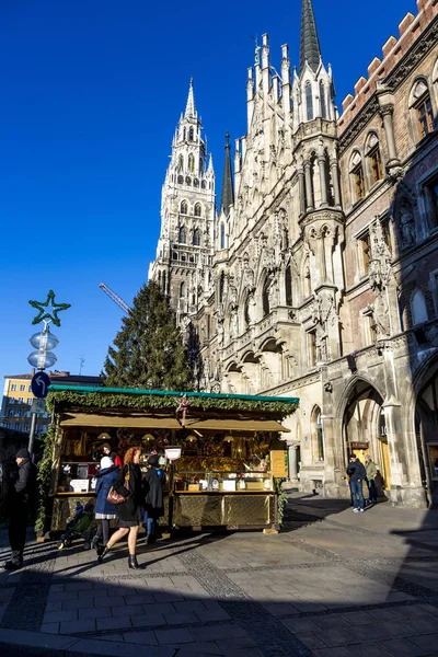 Mercado de Navidad en Marienplatz — Foto de Stock