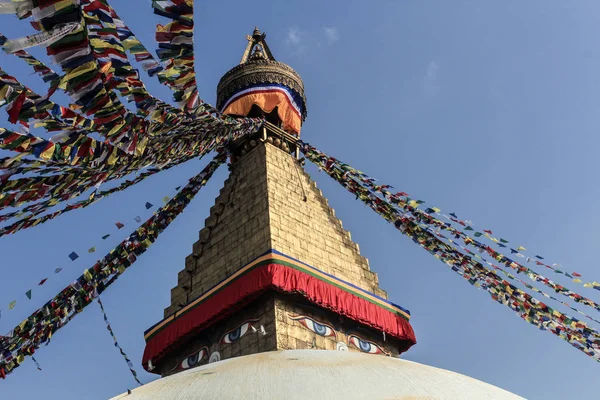 Banderas tibetanas en Boudhanath Stupa —  Fotos de Stock