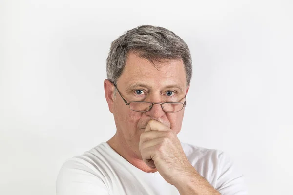 Man in thinking gesture — Stock Photo, Image