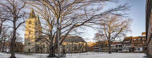 Naturskønne gamle bindingsværkshuse i Quedlingburg - Stock-foto