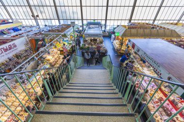 insanlar Kleinmarkthalle Frankfurt, ORME alışveriş keyfini çıkarın