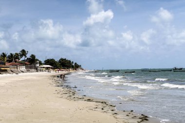 insanlar plajda Ponta Preta Capo Adası verd içinde tadını çıkarın.