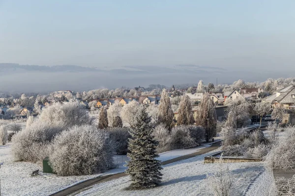 Winter view of village of Bad Frankenhausen — Stock Photo, Image