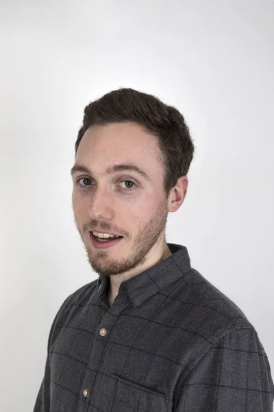 Handsome young man with beard — Stock Photo, Image