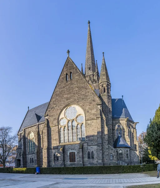 Berömda kyrka - Dankeskirche - i Bad Nauheim — Stockfoto