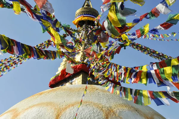 Büyük stupa Bodnath Katmandu, Nepal — Stok fotoğraf