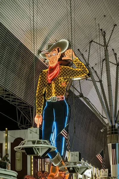 Fremont Street i Las Vegas, Nevada om natten - Stock-foto