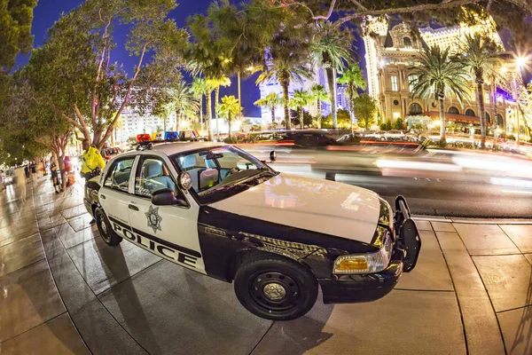 Las Vegas strip, polis arabası — Stok fotoğraf