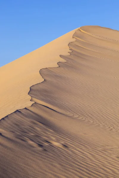 Duna de arena al amanecer en el desierto — Foto de Stock