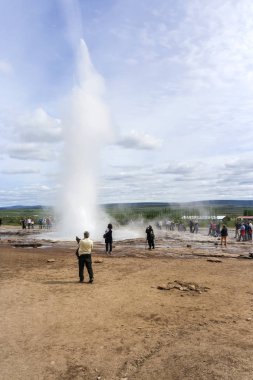 Gayzer Reykholt İzlanda'daki patlama
