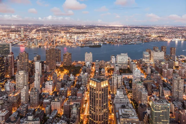 New York view in the evening of Manhattan — Stock Photo, Image