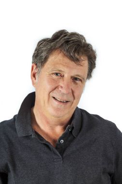 smart attractive man in studio isolated on white 