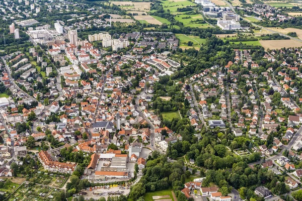 Antenn av staden av Schwalbach i Tyskland — Stockfoto