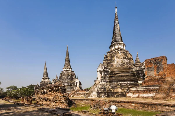 Famoso tempio zona Wat Phra Si Sanphet nel Palazzo Reale di Aj — Foto Stock