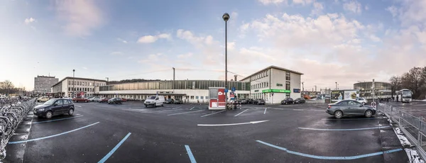 Antigua estación central de tren en Wuerzburg, Alemania — Foto de Stock