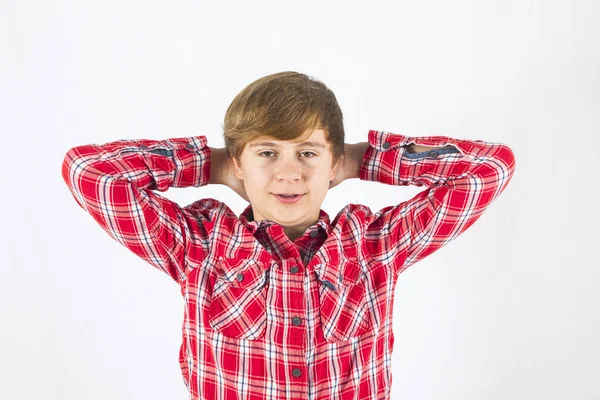 Friendly looking young boy — Stock Photo, Image