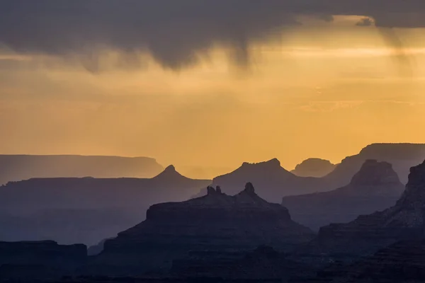 Solnedgång vid Grand Canyon sett från Desert view point — Stockfoto