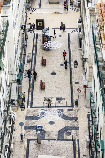 Vista da von Elevador de Santa Justa al centro storico di Lisbona — Foto Stock