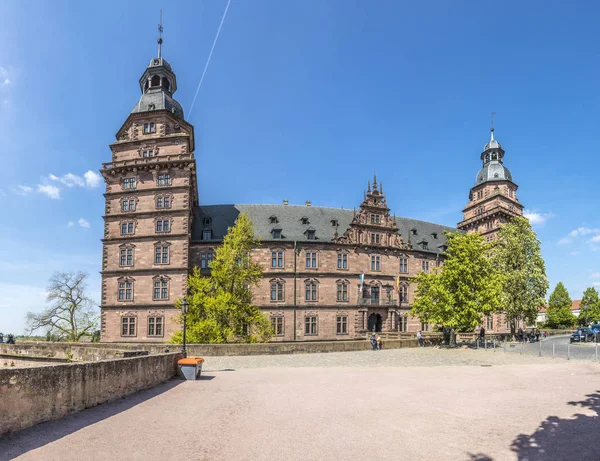 Fachada del antiguo castillo de aschaffenburg — Foto de Stock