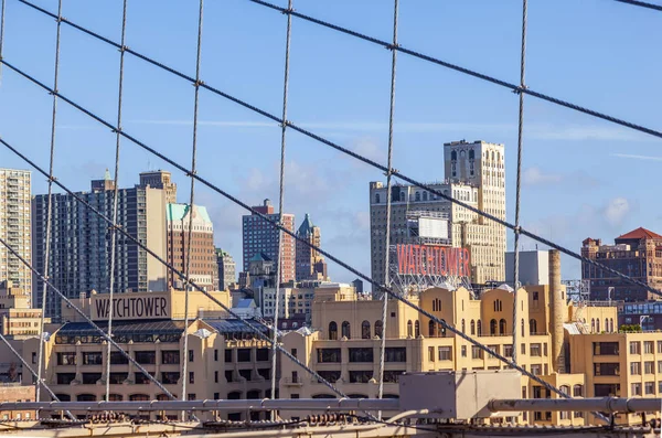 Widok z mostu Brooklyn w Nowym Jorku na Brooklynie — Zdjęcie stockowe