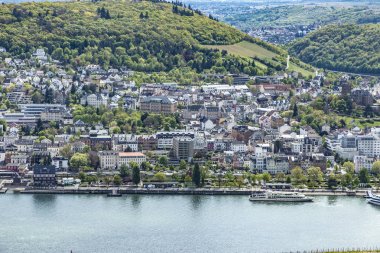 Ren Vadisi üzerinde üzüm bağları Bingen için Manzaralı