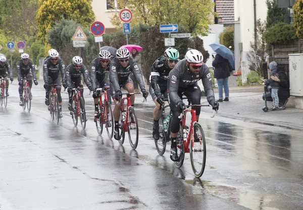 Cyclistes de course à la course Rund um den Finanzplatz Francfort — Photo