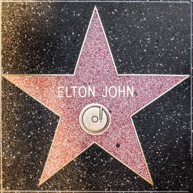 Elton johns yıldızı hollywood Şöhret Kaldırımı 
