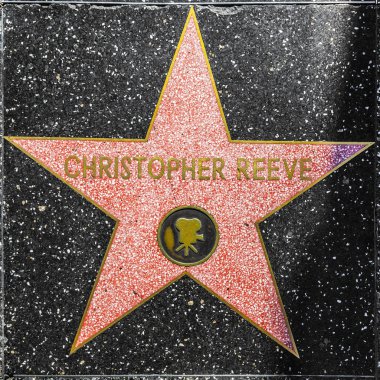  Christopher Reeves star on Hollywood Walk of Fame  clipart
