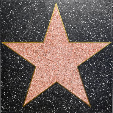 empty star on Hollywood Walk of Fame  clipart