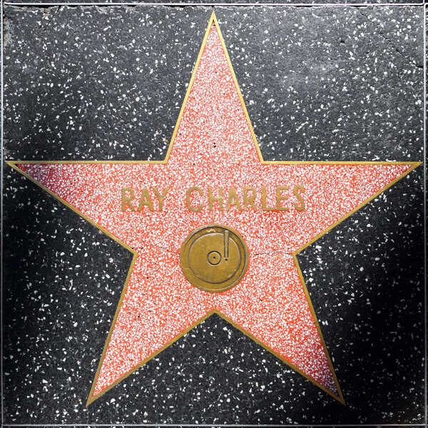 Ray Charles's star on Hollywood Walk of Fame 