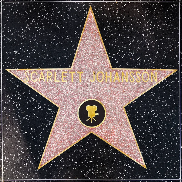 Scarlett johansen's csillag, a hollywood walk of fame — Stock Fotó