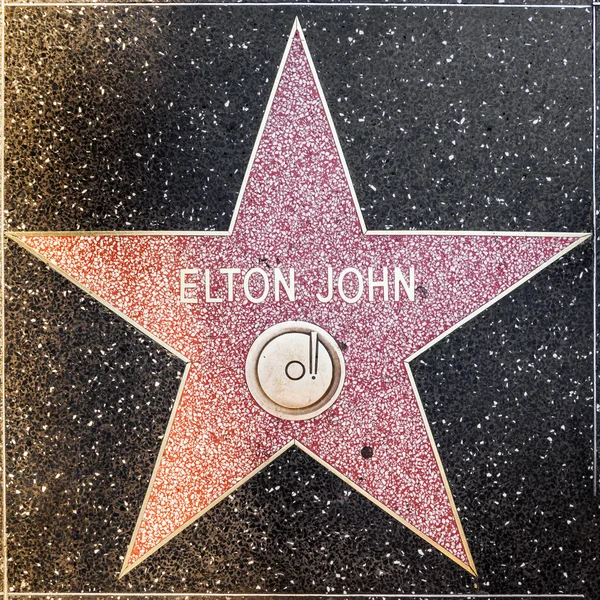 Elton johns stern auf dem hollywood walk of fame — Stockfoto