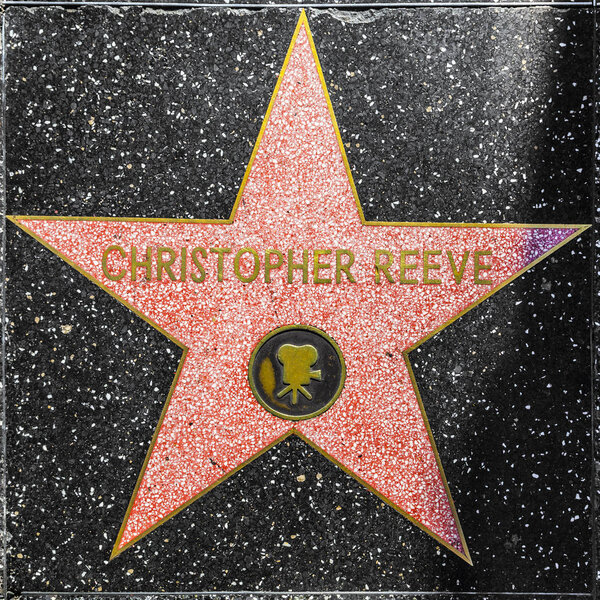  Christopher Reeves star on Hollywood Walk of Fame 