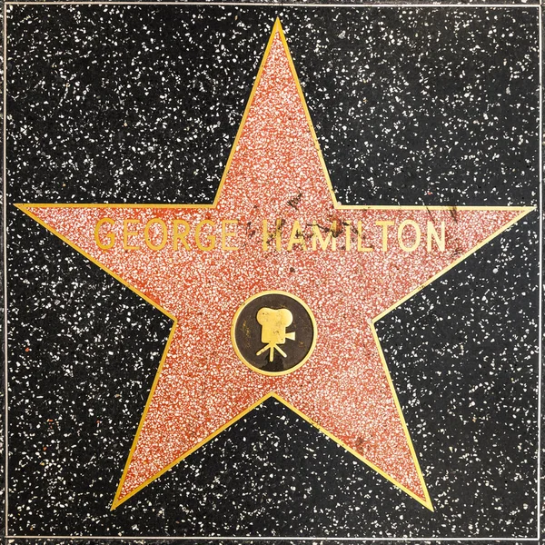 La estrella de George Hamilton en Hollywood Walk of Fame — Foto de Stock