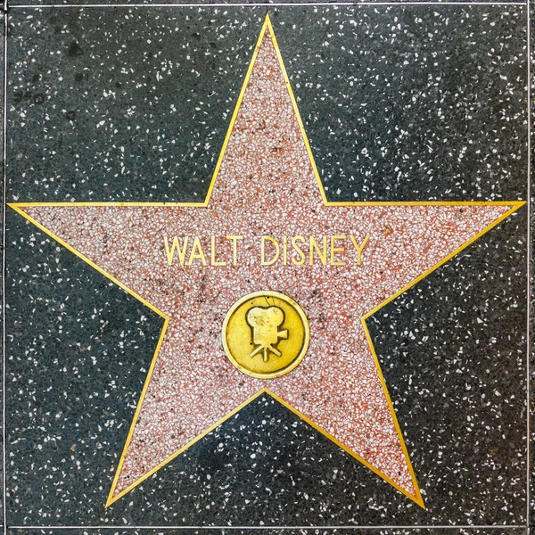 Walt Disney gwiazda w hollywood spacerem sławy — Zdjęcie stockowe