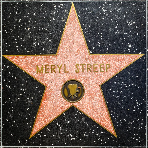 Meryl Streeps star on Hollywood Walk of Fame — Stock Photo, Image