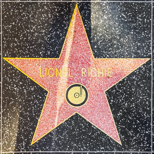 Lionel Richies Stern auf dem Hollywood Walk of Fame — Stockfoto