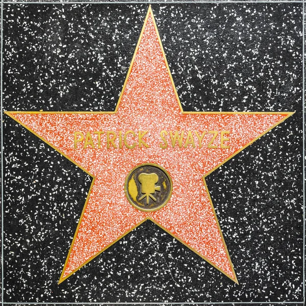 La estrella de Patrick Swayze en Hollywood Walk of Fame — Foto de Stock