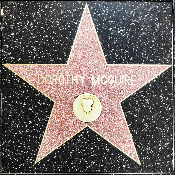 Dorothy Mcguires, vedetă pe Hollywood Walk of Fame — Fotografie, imagine de stoc