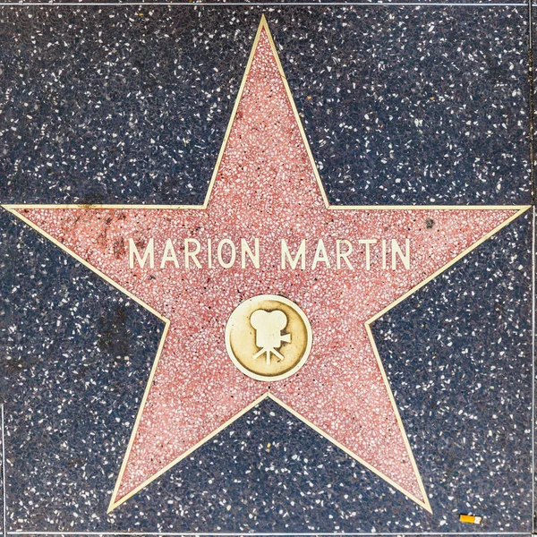 马里恩马丁斯星上的名望好莱坞步行 — 图库照片