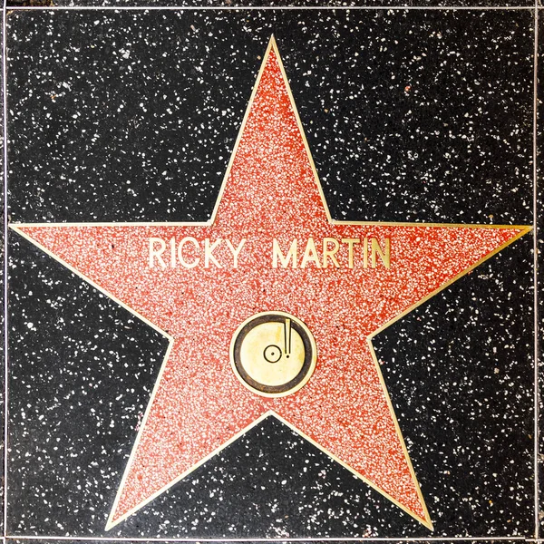 Рикки Мартинс звезда Голливудской Аллеи Славы — стоковое фото