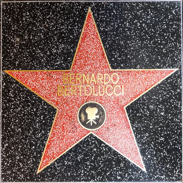 Bernardo bertoluccis star auf dem hollywood walk of fame — Stockfoto