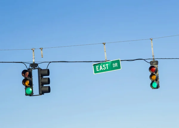 Gröna trafikljusen — Stockfoto