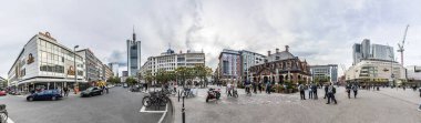 insanlar ünlü yaya bölgesi Frankfu Zeil alışveriş
