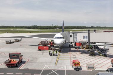 Lufthansa Airbus Ha yeni terminalde, yatılı için hazır olduğunu