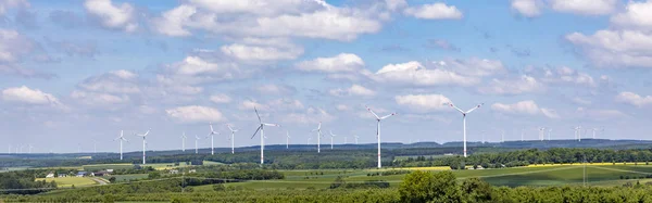 Panoramic view of wind generators — Stock Photo, Image