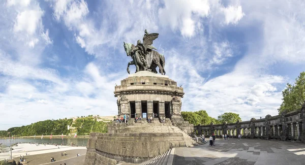 Panorama view over the plaza at the German corner/ Deutsches Eck — Stock Photo, Image