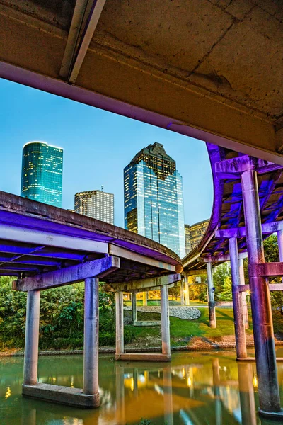 Skyline of houston in the evening — Stock Photo, Image