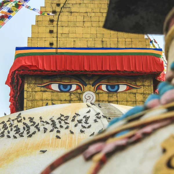 Centro religioso budista Boudhanath Stupa en Katmandú, Nepa —  Fotos de Stock